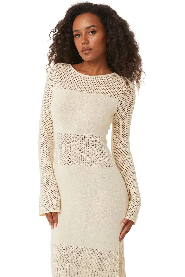 Women MISA Los Angeles Knits IRENE DRESS Midnight Blue