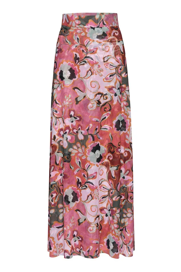 Women MISA Los Angeles Matching Sets EKAT SKIRT Resort Batik Mesh