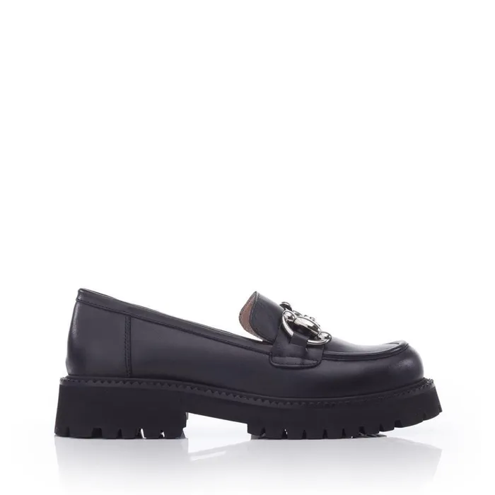 Women Moda In Pelle Brogues And Loafers Bsoleful BKeegan Black Leather