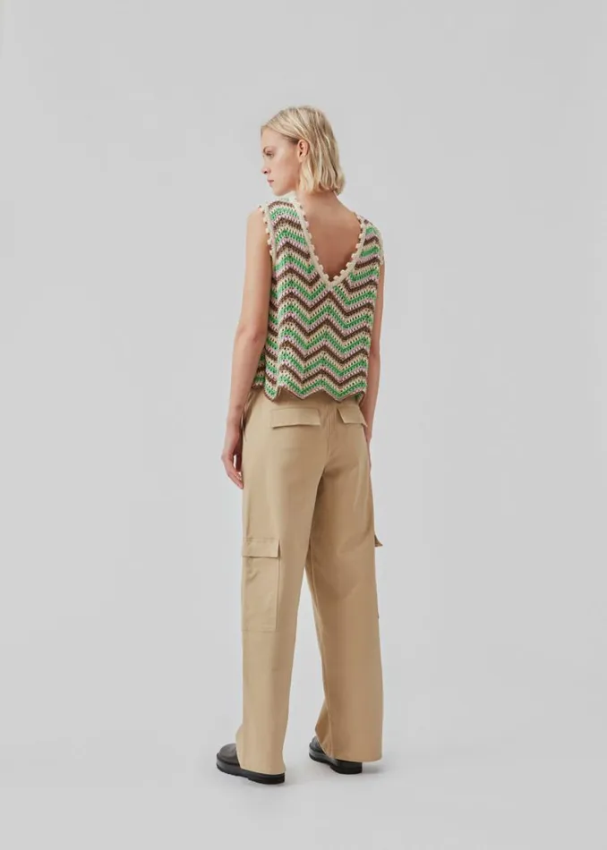 Women Modstrm Blouses and Knitwear CaryMD Top Green Sorbet Stripe