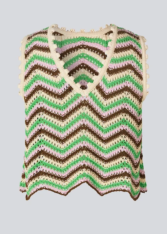 Women Modstrm Blouses and Knitwear CaryMD Top Green Sorbet Stripe Women Modstrm Blouses and Knitwear CaryMD Top Green Sorbet Stripe