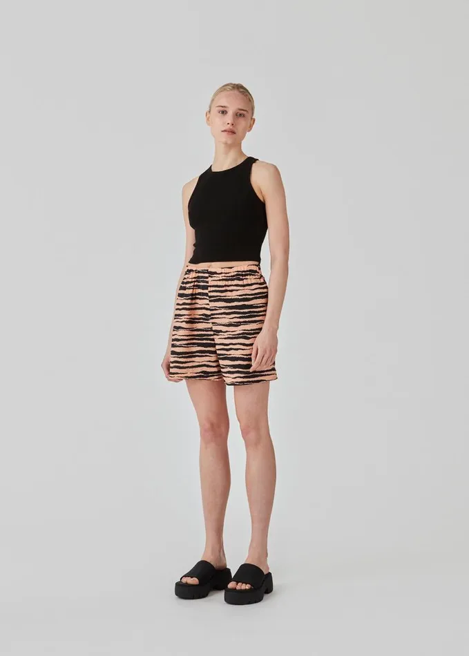 Women Modstrm Shorts DasiaMD Print Shorts Tiger Peach