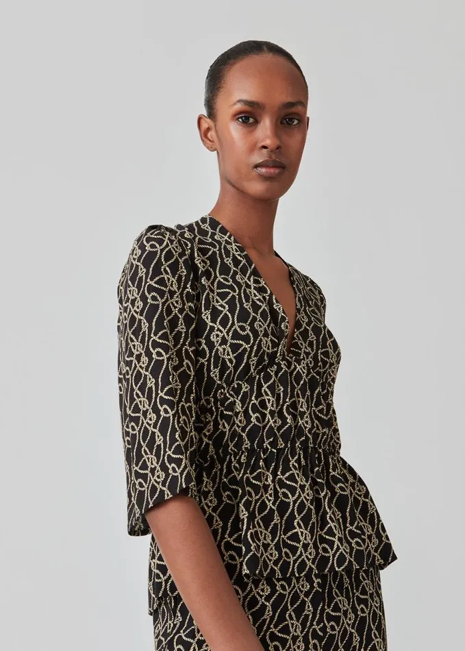 Women Modstrm Tops FelineMD Print Top Fall Rope