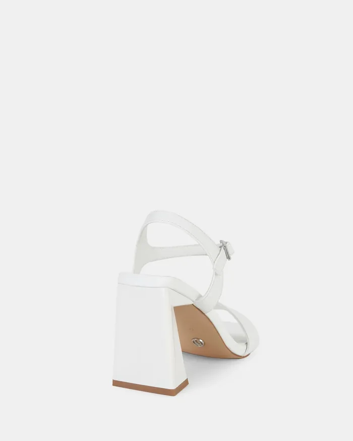 Women NOVO Shoes LITZY WHITE Open Toe Heels Party