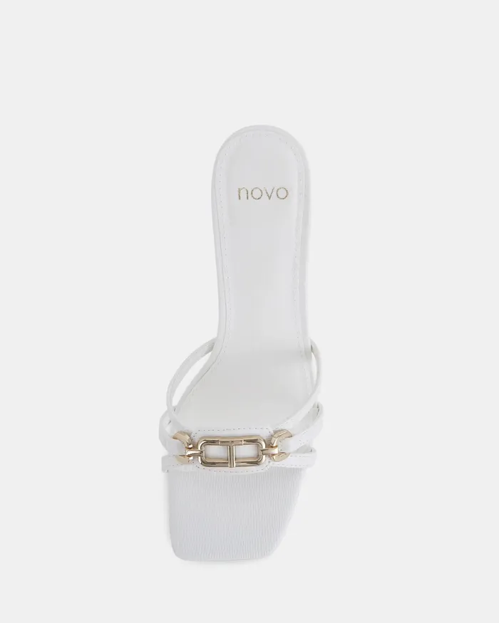 Women NOVO Shoes URSINO WHITE LIZARD Stilettos Party