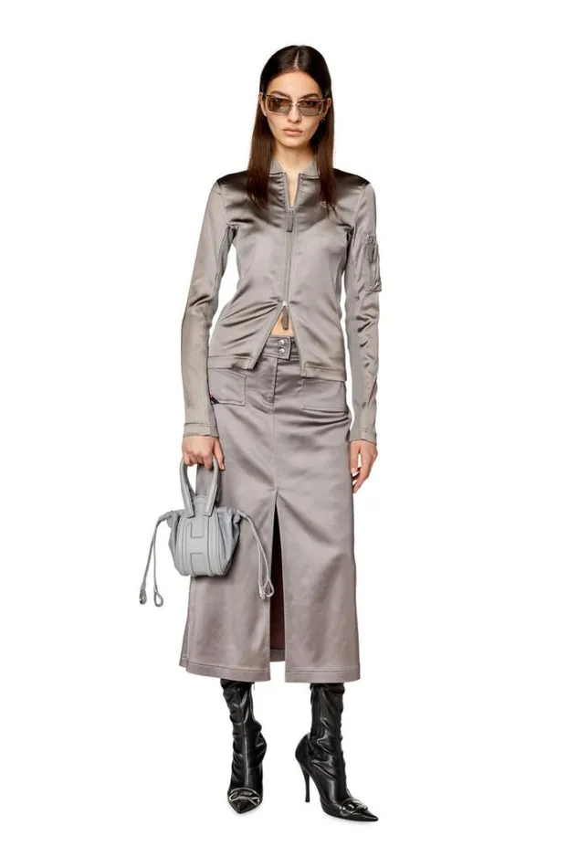 Women OYin Grey Diesel Skirts