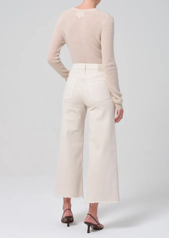 Women Petite Citizens Of Humanity Lyra Wide Leg Crop In Almondette
