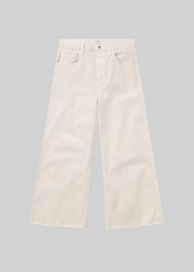 Women Petite Citizens Of Humanity Lyra Wide Leg Crop In Almondette
