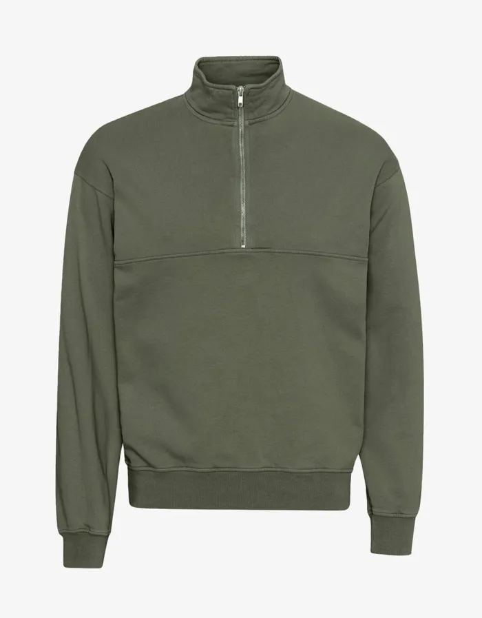 Women Quarter Zips Colorful Standard Organic Quarter Zip Dusty Olive