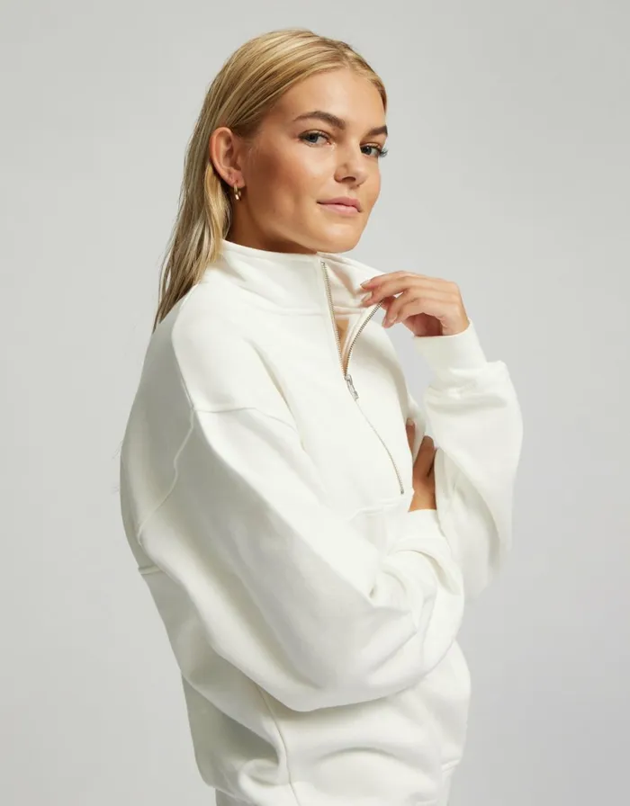 Women Quarter Zips Colorful Standard Organic Quarter Zip Faded Grey