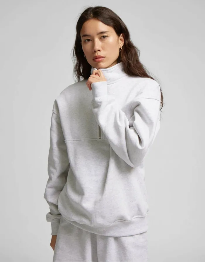 Women Quarter Zips Colorful Standard Organic Quarter Zip Midnight Forest