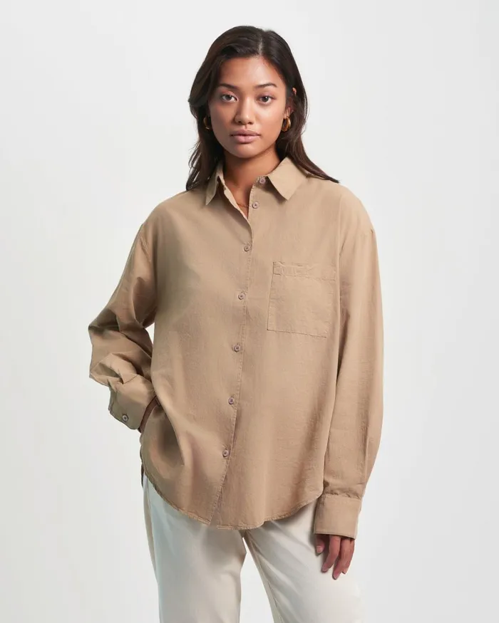 Women Shirts Colorful Standard Organic Oversized Shirt Pacific Blue