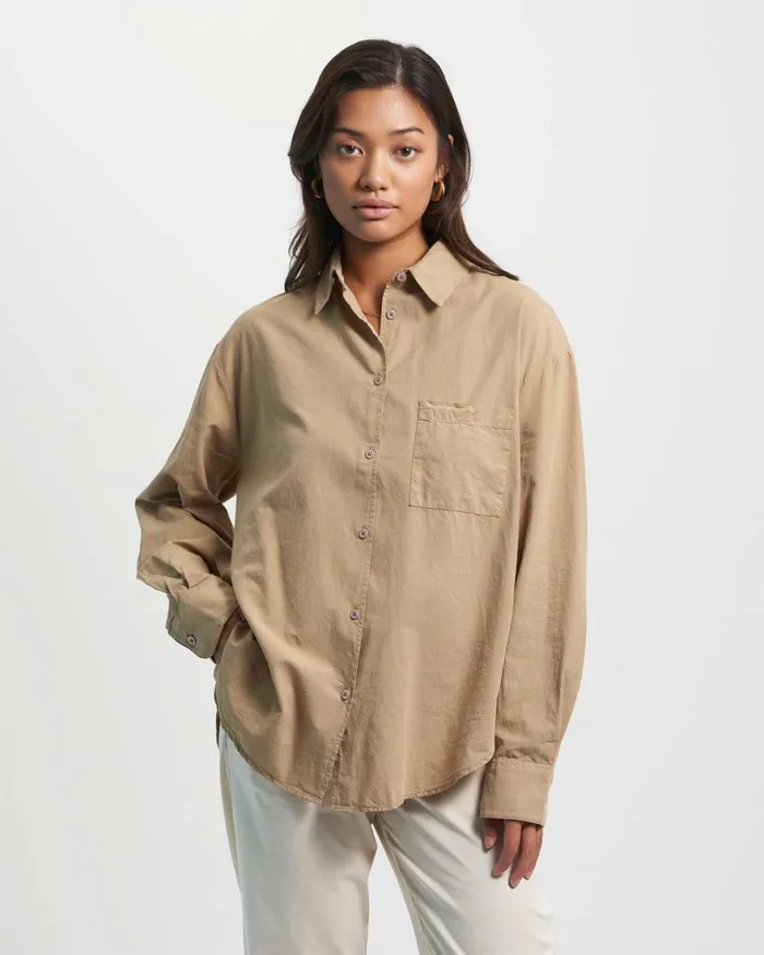 Women Shirts Colorful Standard Organic Oversized Shirt Seaside Blue