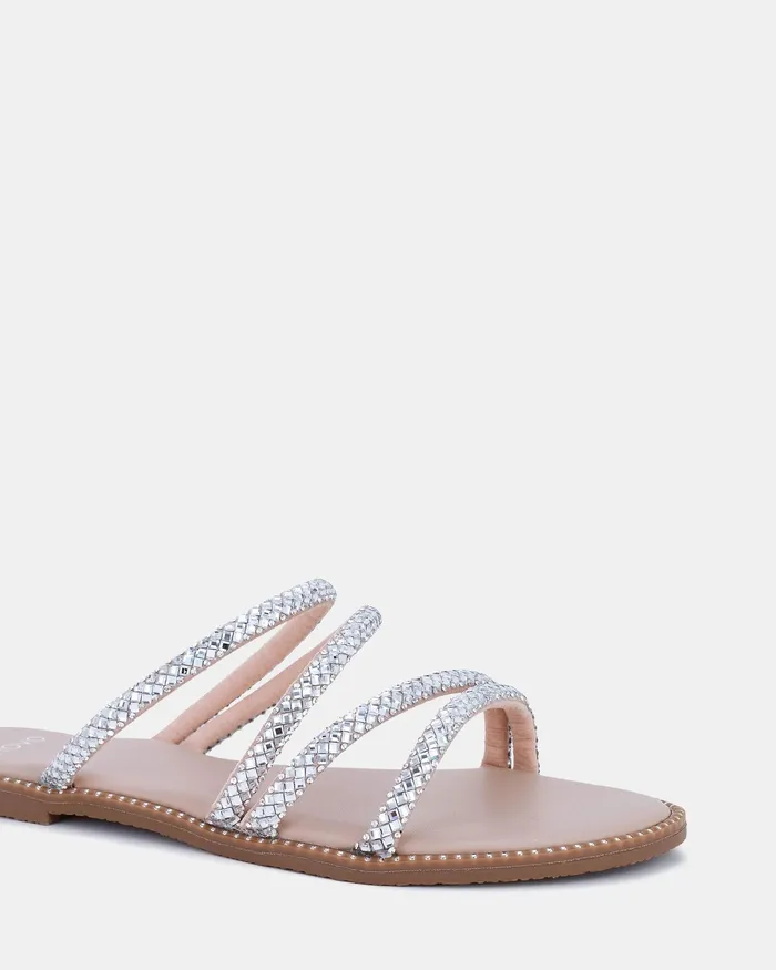 Women Slides NOVO Shoes STARRY Nude Sandals