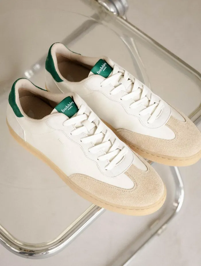 Women Sneakers Bobbies Bahia Off White and Imperial Green Women Sneakers Bobbies Bahia Off White and Imperial Green