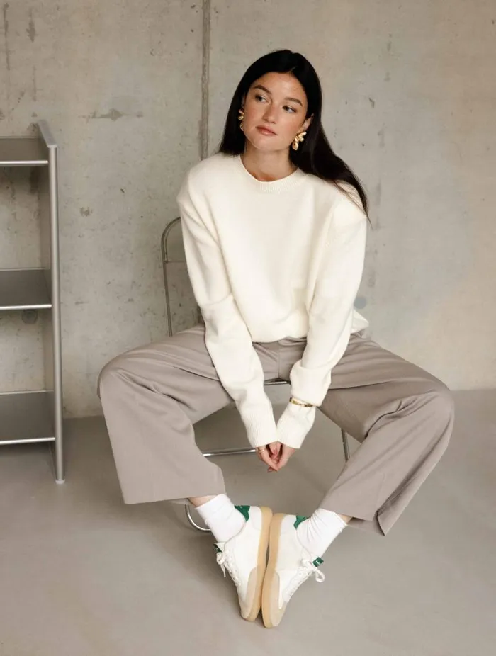 Women Sneakers Bobbies Bahia Off White and Imperial Green Women Sneakers Bobbies Bahia Off White and Imperial Green