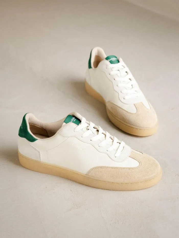 Women Sneakers Bobbies Bahia Off White and Imperial Green Women Sneakers Bobbies Bahia Off White and Imperial Green