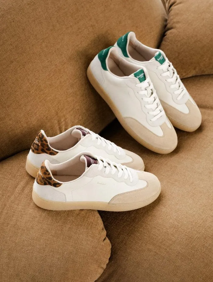 Women Sneakers Bobbies Bahia Off White and Imperial Green Women Sneakers Bobbies Bahia Off White and Imperial Green