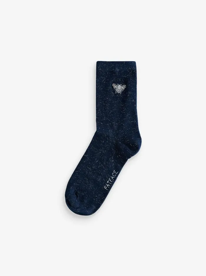 Women Socks and Tights Fat Face Navy Bee Sparkle Socks 1 Pack