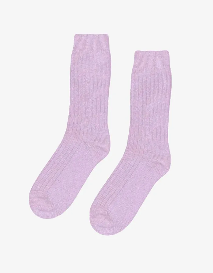Women Socks Colorful Standard Merino Wool Blend Sock Soft Lavender