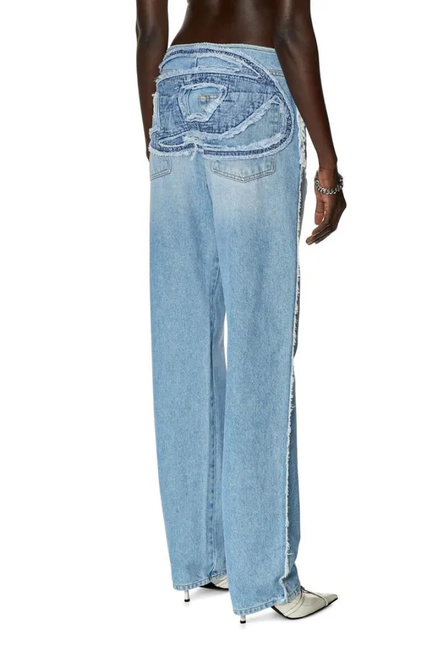 Women Straight Jeans DArk 0hlac Light Blue Diesel Straight Women Straight Jeans DArk 0hlac Light Blue Diesel Straight