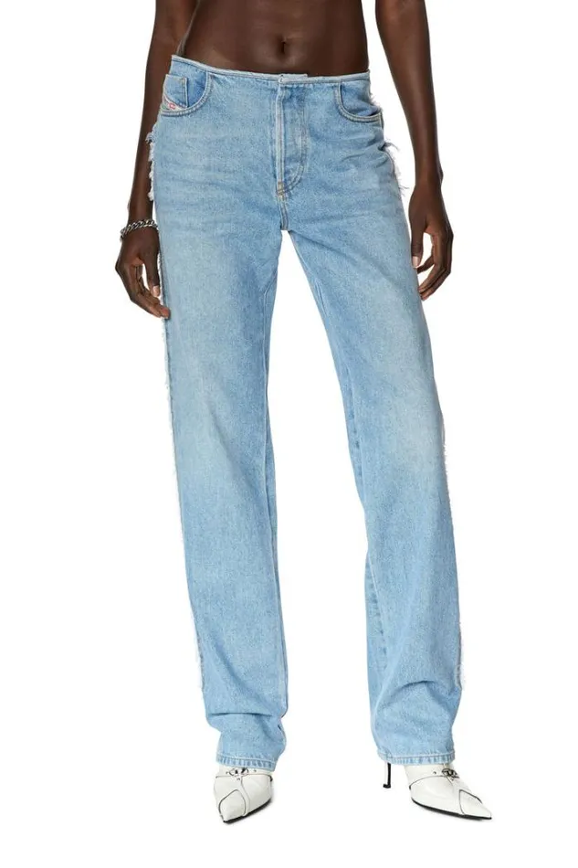Women Straight Jeans DArk 0hlac Light Blue Diesel Straight Women Straight Jeans DArk 0hlac Light Blue Diesel Straight