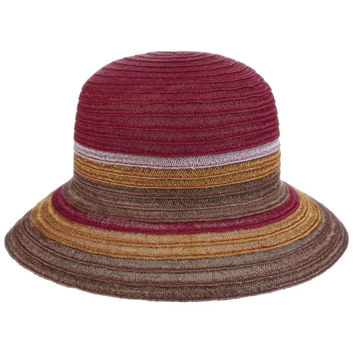 Women Straw Hats Mayser Noela Quattrocolour Hemp Hat Burgundy