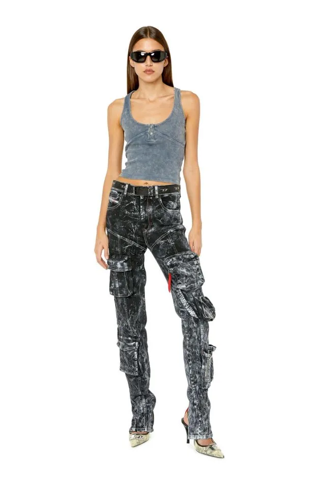 Women TAniesse Light Blue Diesel Tshirts And Tops