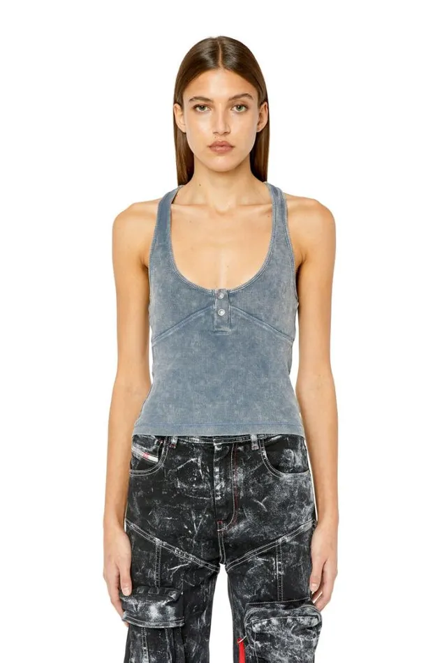 Women TAniesse Light Blue Diesel Tshirts And Tops Women TAniesse Light Blue Diesel Tshirts And Tops