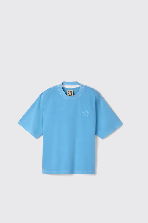 Women TShirt Blue Organic Cotton TShirt Camper Jersey Women TShirt Blue Organic Cotton TShirt Camper Jersey