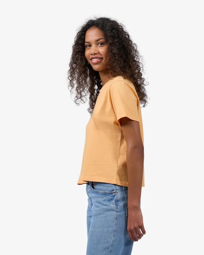 Women TShirts Colorful Standard Organic Boxy Crop Tee Faded Pink