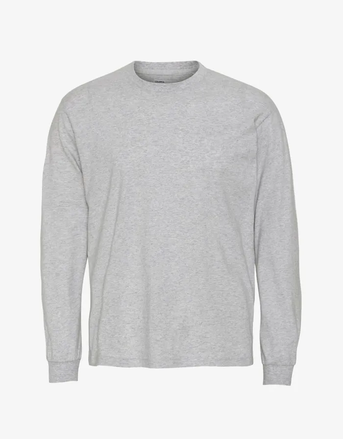 Women TShirts Colorful Standard Oversized Organic LS TShirt Heather Grey