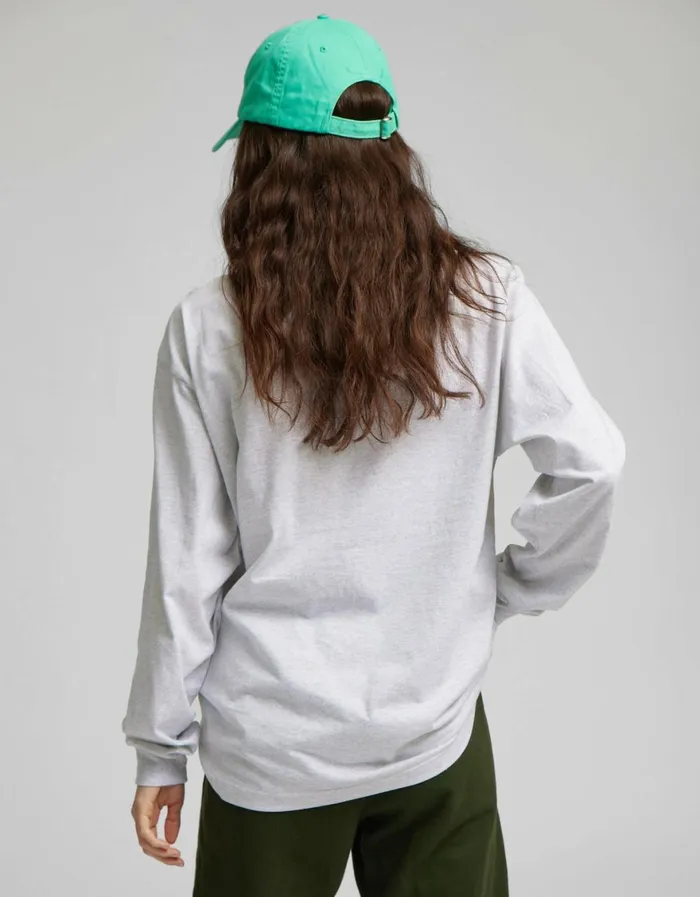 Women TShirts Colorful Standard Oversized Organic LS TShirt Lava Grey