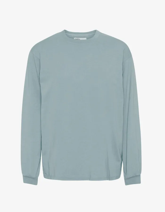 Women TShirts Colorful Standard Oversized Organic LS TShirt Steel Blue