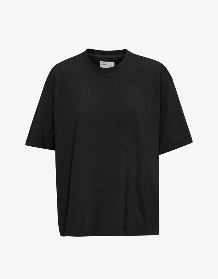 Women TShirts Colorful Standard Oversized Organic TShirt Deep Black