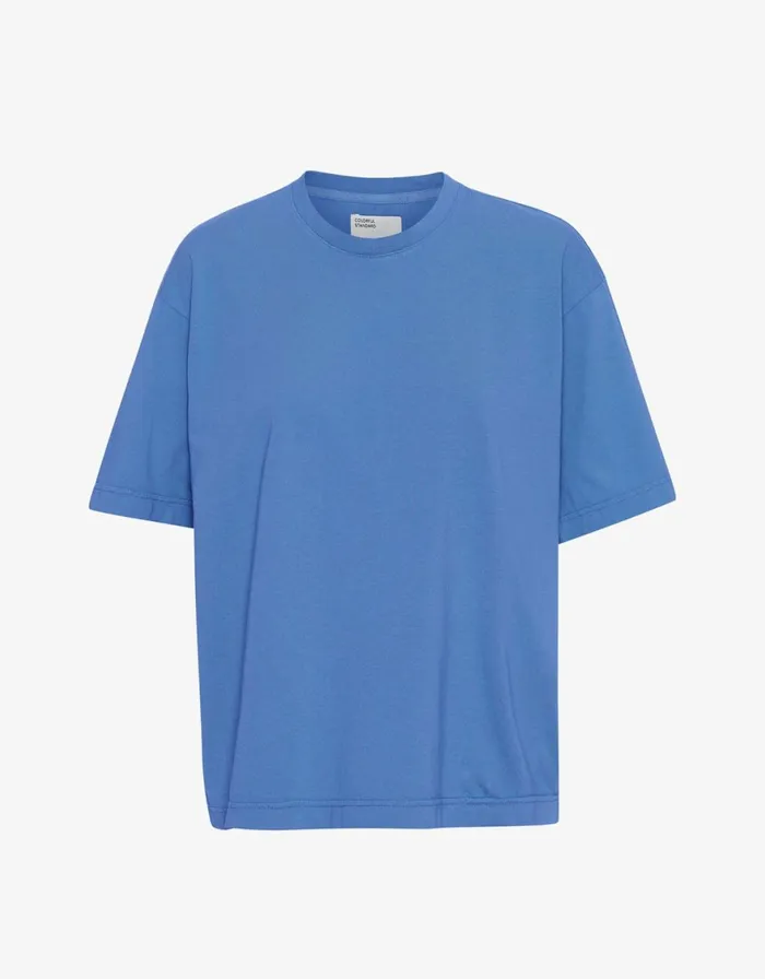 Women TShirts Colorful Standard Oversized Organic TShirt Pacific Blue