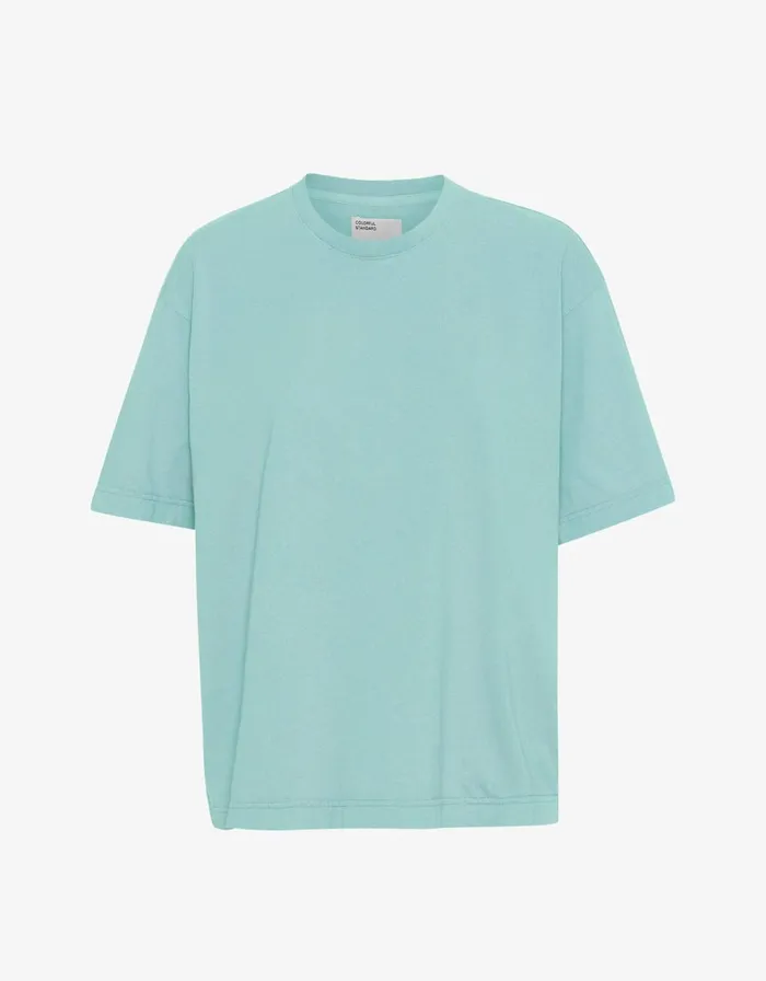 Women TShirts Colorful Standard Oversized Organic TShirt Teal Blue