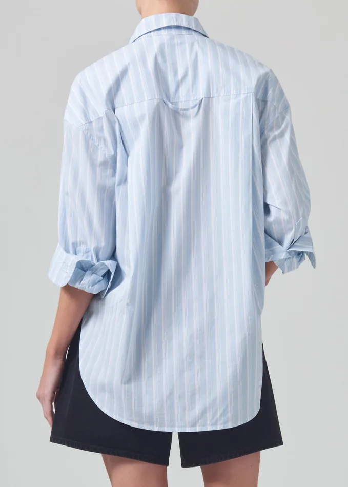 Women Tops Citizens Of Humanity Kayla Shirt In Marino Stripe