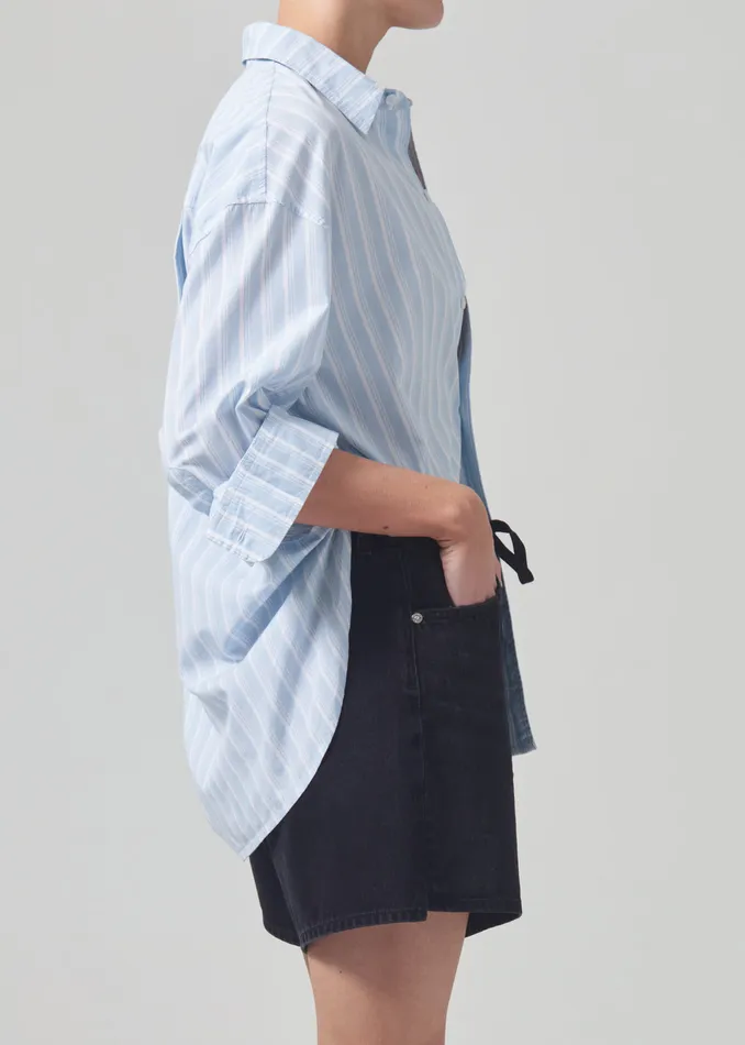 Women Tops Citizens Of Humanity Kayla Shirt In Marino Stripe