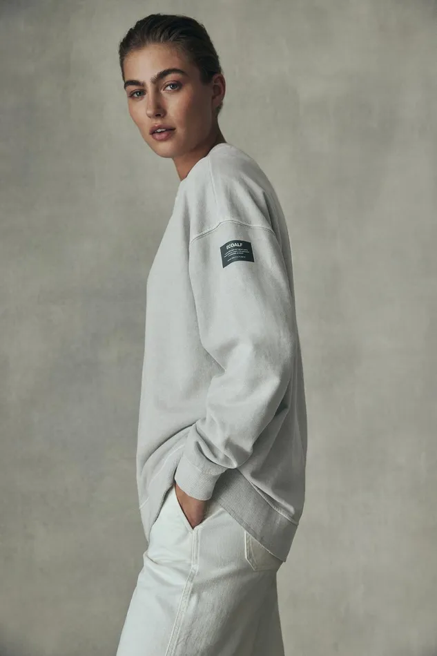 Women White Elvas Sweatshirt Ecoalf Sweatshirts