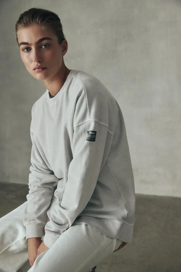 Women White Elvas Sweatshirt Ecoalf Sweatshirts