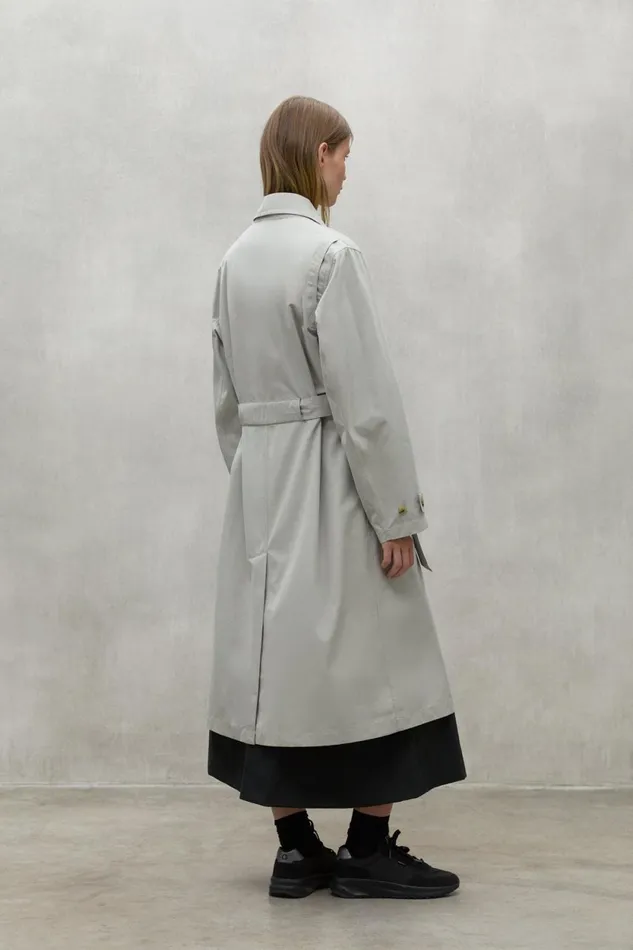 Women White Taga Trench Coat Ecoalf Coats And Jackets