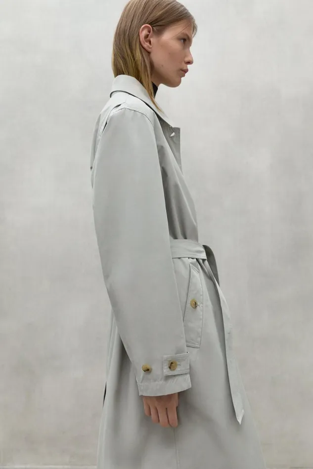 Women White Taga Trench Coat Ecoalf Coats And Jackets
