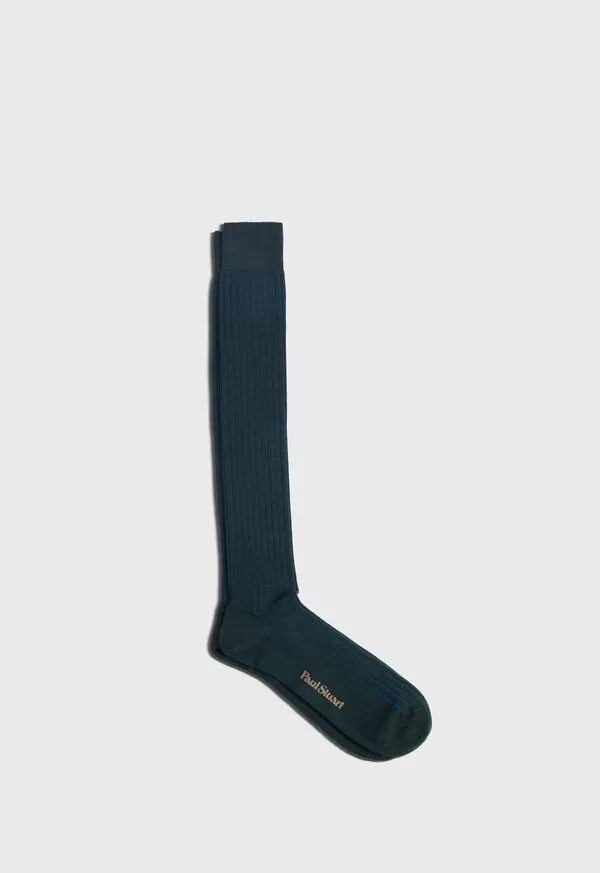 Wool and Cotton Shadow Stripe Sock Blue Socks Paulstuart Mens
