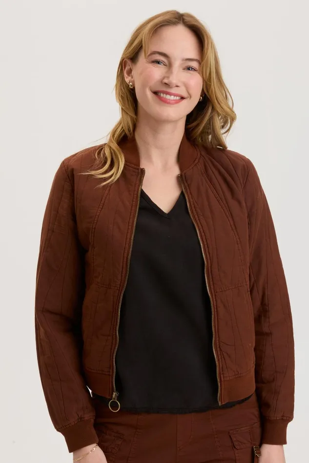 XCVI Hurston Quilted Bomber Women Jackets