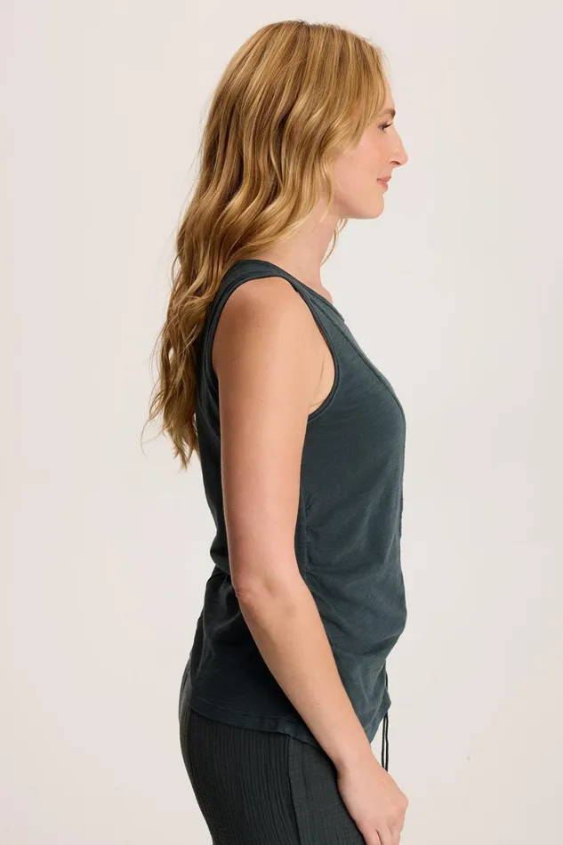 XCVI Sherwin Scoop Neck Cinchable Tank Women Tanks