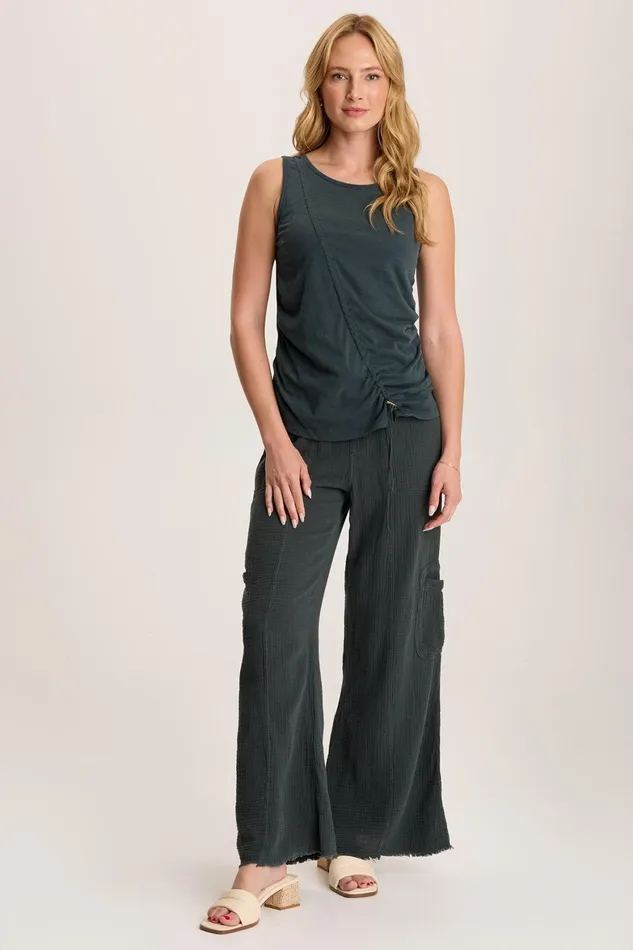 XCVI Sherwin Scoop Neck Cinchable Tank Women Tanks