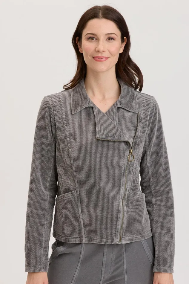 XCVI Voni Embroidered Moto Jacket Women Jackets
