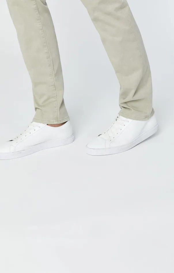 Zach Straight Leg Pants In Stone Grey Sateen Men Mavi Jeans Pants