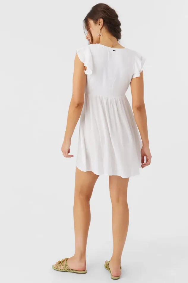 ZAINA SOLID SHORT DRESS White Women O039NEILL Clothing